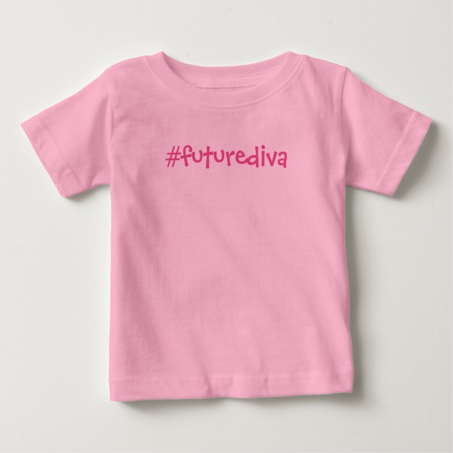 Hashtag Zukunftsdiva Baby T-shirt (Vorderseite)