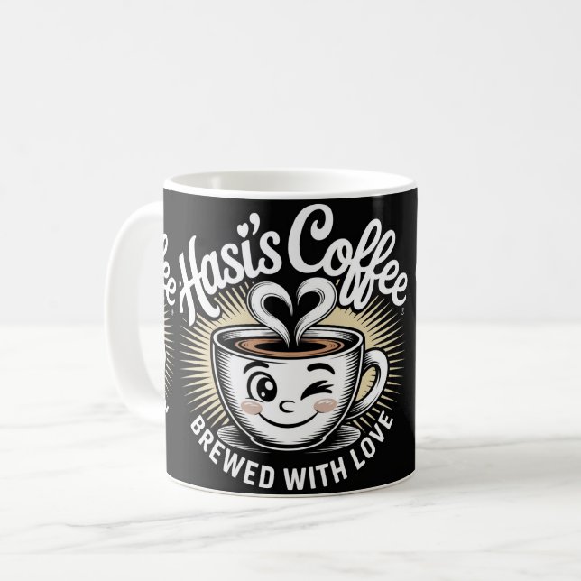 Hasi’s Coffee Cute Smiling Cup Mug  Kaffeetasse (Vorderseite Links)