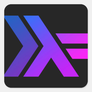 Haskell Logotype Quadratischer Aufkleber