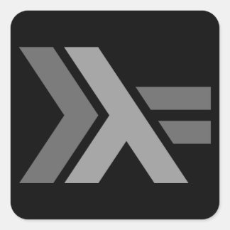 Haskell Thompson-Wheeler-Logo Quadratischer Aufkleber