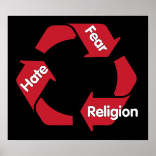 Hass-Angst-Religion Poster