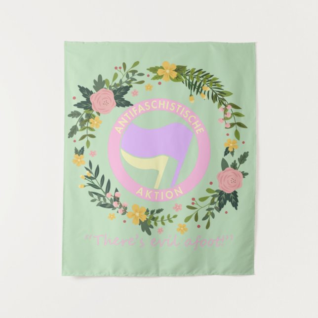 Hass bekämpfen, aber niedlich machen wandteppich (Vorderseite)