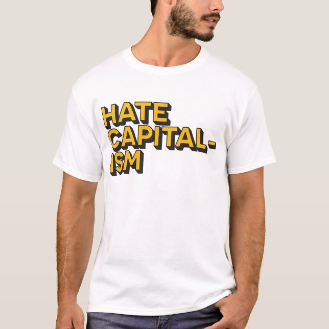 Hass den Kapitalismus Cotton T-Shirt (Vorderseite)