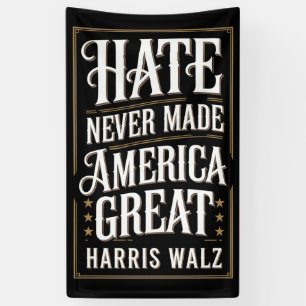 Hass hat Amerika nie Great Kamala Harris Walz gema Banner