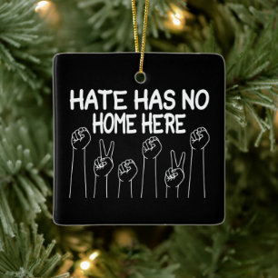 Hass hat hier keine Zuhause, Gleichberechtigung de Keramikornament