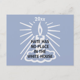 Hass hat keinen Platz in der Kerze des Weißen Haus Postkarte