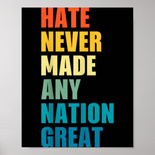 Hass hat noch keine Nation groß gemacht Anti-Trump Poster