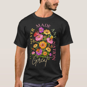 Hass hat noch keine Nation groß gemacht Floral Pol T-Shirt