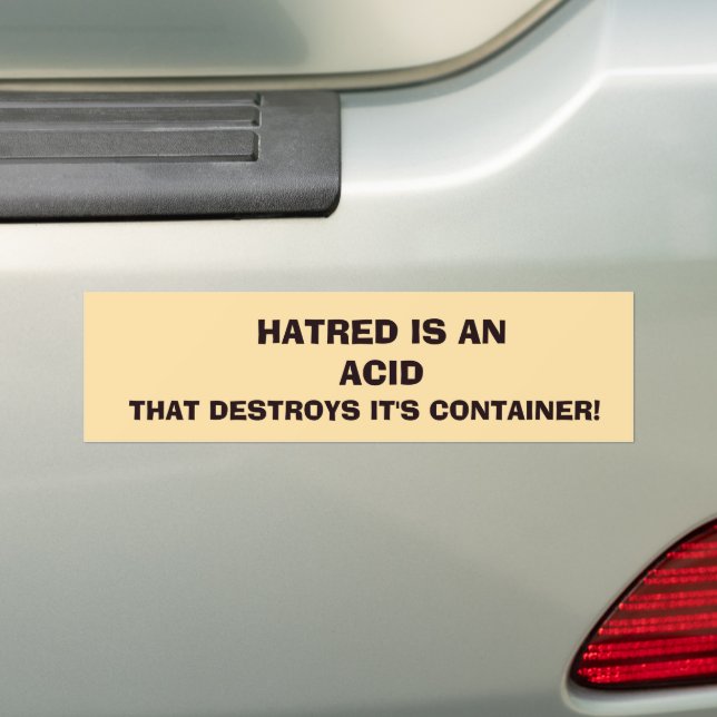 Hass ist eine Säure  Autoaufkleber (Auf Auto)