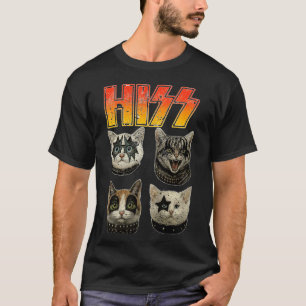 Hass-Katzen Rocken Kätzchen Kitty Rocking Musik Ka T-Shirt