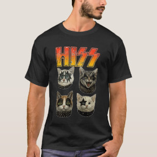 Hass-Katzen Rocken Kätzchen Kitty Rocking Musik Ka T-Shirt