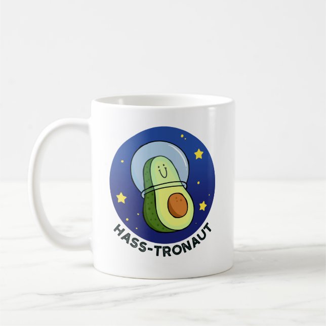 Hass-tronaut Avocado Space Pun Tasse (Links)