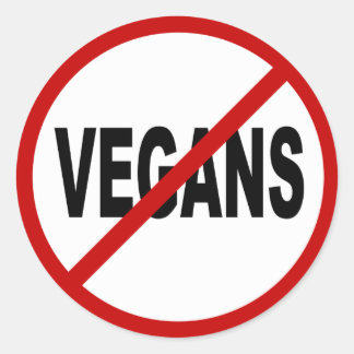 Hass Vegans/Keine Veganer erlaubt Signaturanweisun Runder Aufkleber