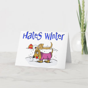 Hass Winterhunde Feiertagskarte