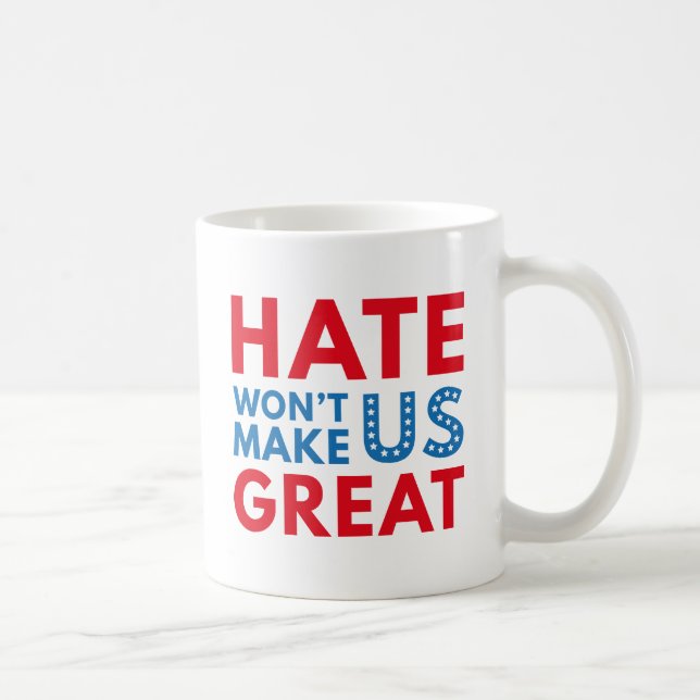Hass wird uns nicht groß machen kaffeetasse (Rechts)