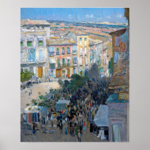 Hassam - Aussicht auf eine südfranzösische Stadt Poster