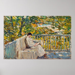 Hassam - Balkon 1907 Poster