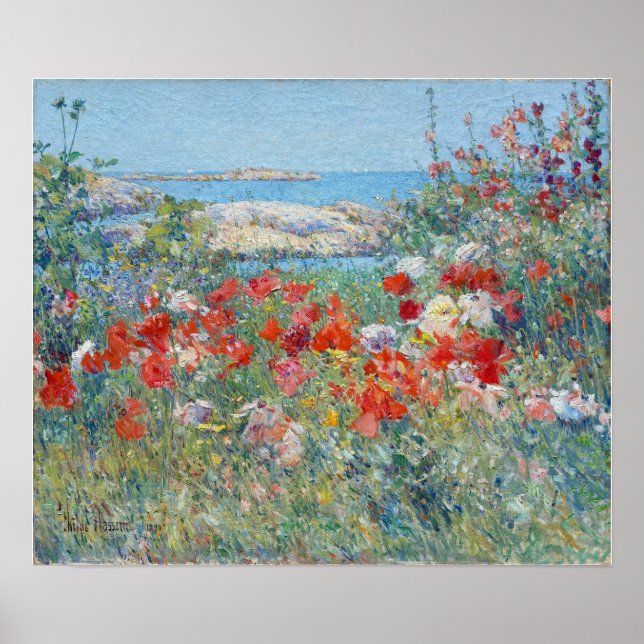 Hassam - Celia Thaxters Garden Maine 1890 Poster (Vorne)