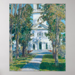 Hassam - Church at Gloucester 1918 Poster
