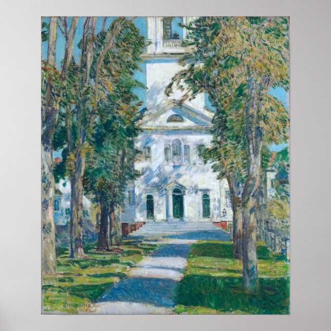 Hassam - Church at Gloucester 1918 Poster (Vorne)