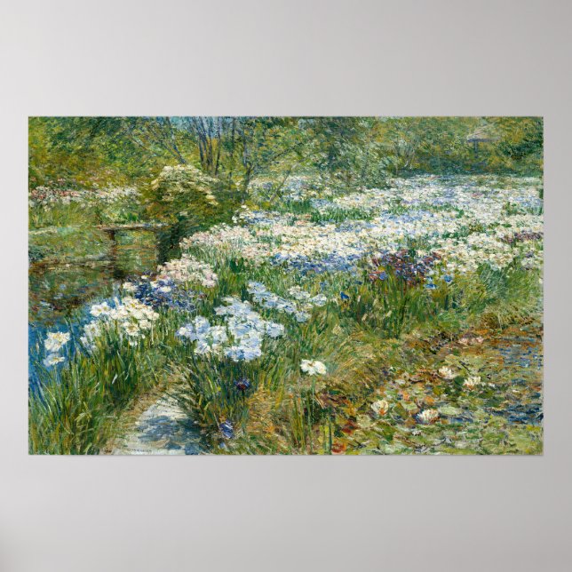 Hassam - Der Wassergarten 1909 Poster (Vorne)