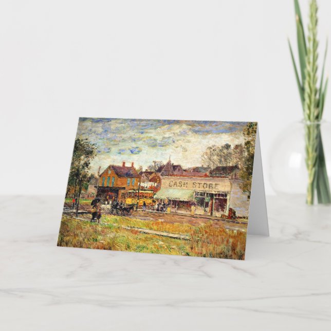 Hassam - Ende der Trolley Line, Oak Park, IL Karte (Vorderseite)