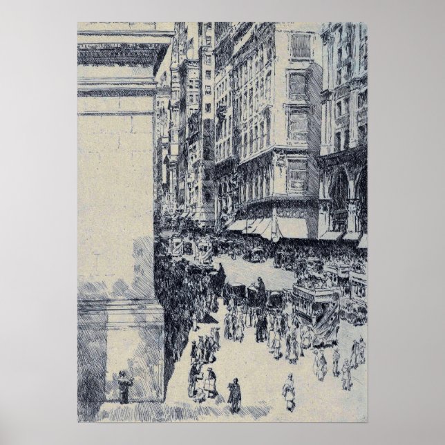 Hassam - Fifth Avenue Noon Poster (Vorne)