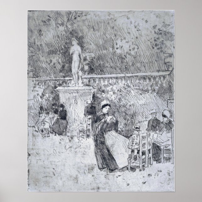 Hassam - Garten von Luxemburg Poster (Vorne)