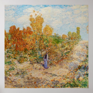 Hassam - New England Road 1902 Poster