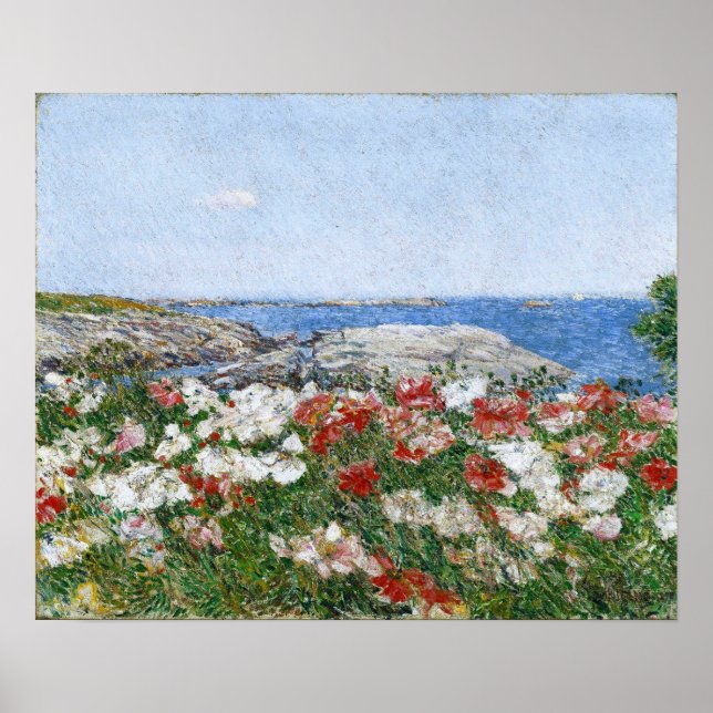 Hassam - Poppies on the Isles of Shoals 1890 Poster (Vorne)