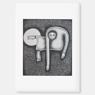 Hassan Wahba Winkelfigur und weißer Kreis Magnet