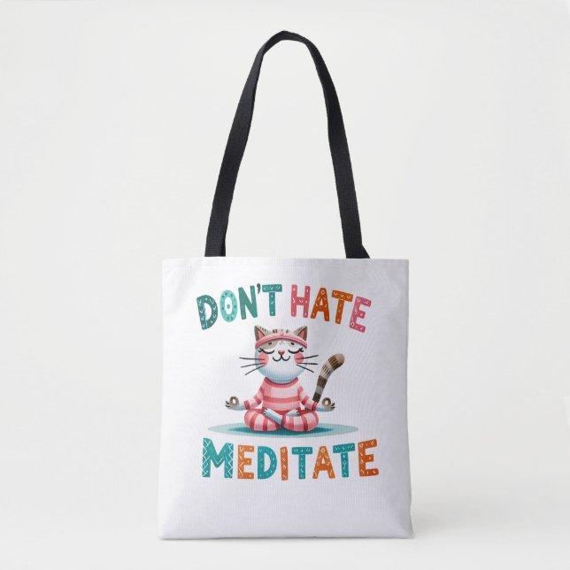 "Hasse keine Meditat" Funny Cat Lover's (Vorderseite)