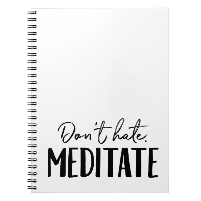 Hasse Meditat Typografie nicht Notizblock (Vorderseite)