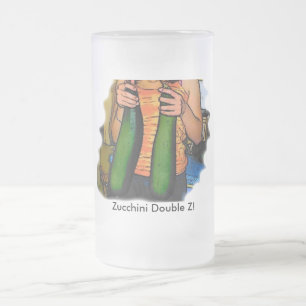 Hasse meine Zucchinis "Double Z" nicht! Mattglas Bierglas