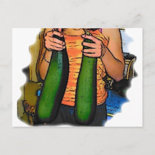 Hasse meine Zucchinis "Double Z" nicht! Postkarte
