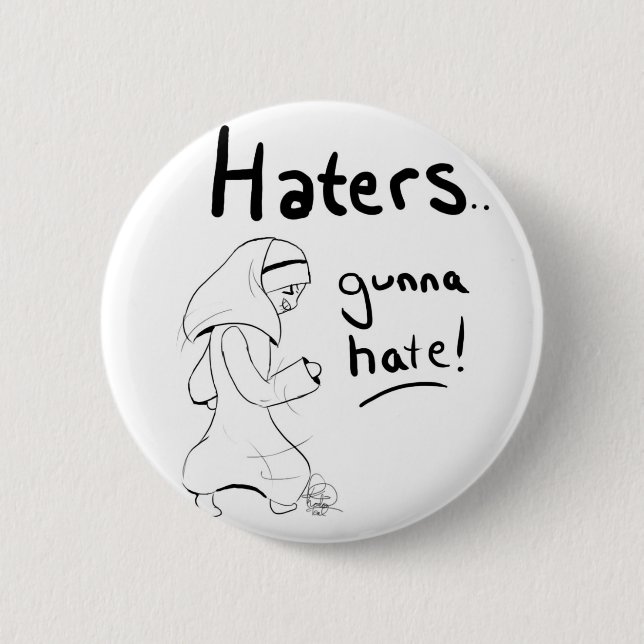 Hasser Gunna Hass auf meiner Hijab- Knopfgröße! Button (Vorderseite)