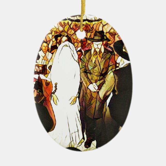 Hassidic Hochzeit Keramik Ornament (Vorne)