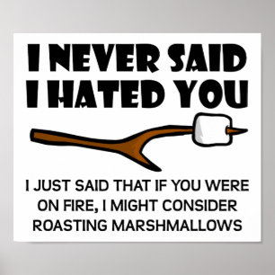 Hassige Marshmallows Lustiges Poster
