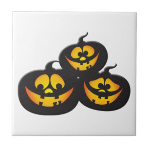 Hässliche Ausdrücke Halloween-Kürbis Fliese