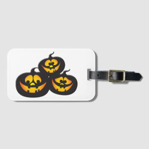 Hässliche Ausdrücke Halloween-Kürbis Gepäckanhänger