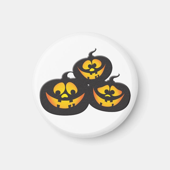 Hässliche Ausdrücke Halloween-Kürbis Magnet (Vorne)