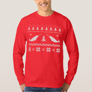 Hässliche Narwhal Weihnachtsstrickjacke T-Shirt