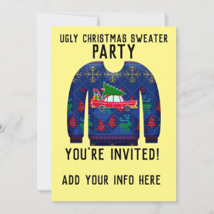 HÄSSLICHE STRICKJACKEN-WEIHNACHTSPARTY-EINLADUNGEN EINLADUNG