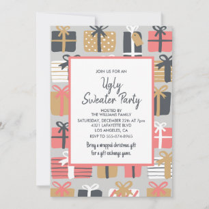 Hässliche Sweater-Party-Einladung Süße Geschenke  Einladung