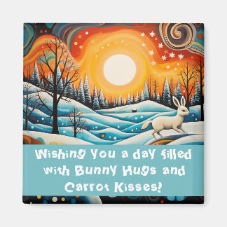 Hässliche Umarmungen und Karottenküsse Magnet