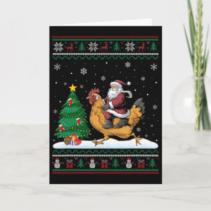 Hässliche Weihnachtsbaumlichter Weihnachten Santa Karte