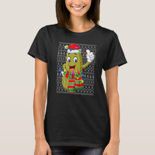 Hässliche Weihnachtsbeleuchtung Santa Gurke Weihna T-Shirt