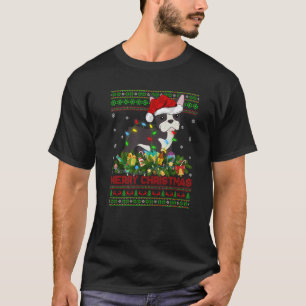 Hässliche Weihnachtsbeleuchtung Santa Hut Boston T T-Shirt