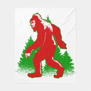 hässliche Weihnachtsbräune yeti Fleecedecke