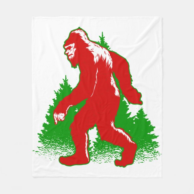 hässliche Weihnachtsbräune yeti Fleecedecke (Vorderseite)
